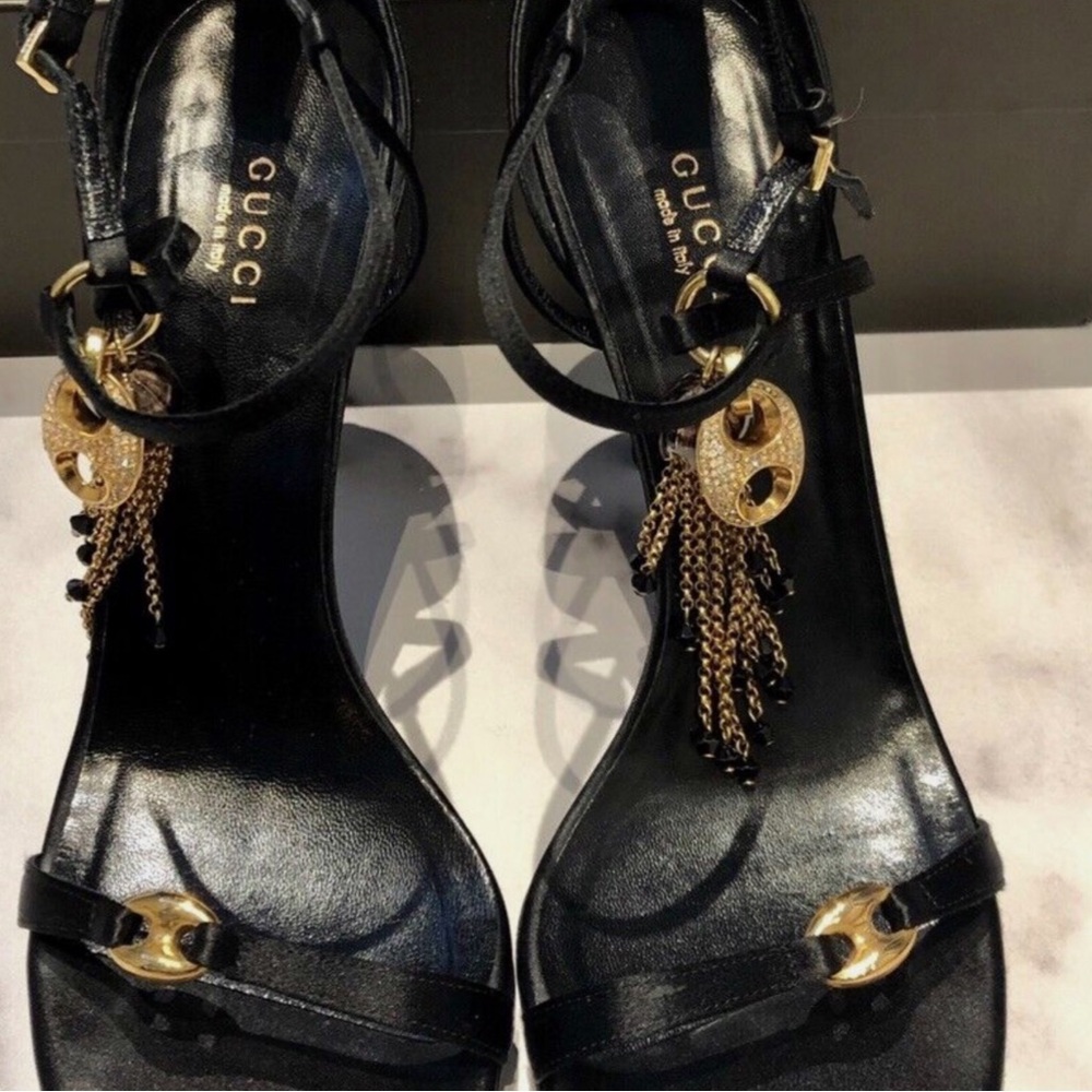 GUCCI high heel Swarovski Tom Ford Runway 7.5